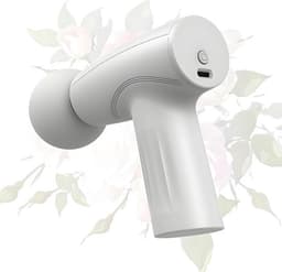 Mini-massagepistool - Draagbare spiertherapie, diepe weefselpercussiemassage voor atleten, pijnverlichting en herstel, stille technologie, 6 opzetstukken, voor mannen en vrouwen, wit — thumbnail 1