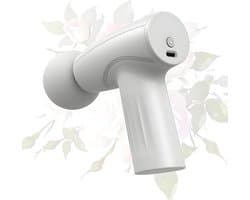 Mini-massagepistool - Draagbare spiertherapie, diepe weefselpercussiemassage voor atleten, pijnverlichting en herstel, stille technologie, 6 opzetstukken, voor mannen en vrouwen, wit
