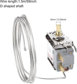 SnelShoppen - Thermostaat Koelkast en Vriesvak, Temperatuurregeling met 2 Pinnen, 250V, 6A, 1.5 Meter Kabel voor Koelboxen, Keuken, Vriezer — thumbnail 2