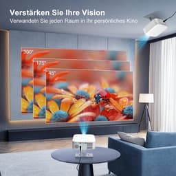 SnelShoppen - Draagbare 1080P Projector met 4K Ondersteuning, WiFi 6, Bluetooth 5.4, Elektronische Focus & Auto Correctie voor Feesten, Camping, Thuis — thumbnail 4