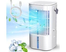 Draagbare airco - Mobiele airco - 3 Snelheden - Luchtbevochtiger - 7 Kleuren Ambient Licht - Luchtbevochtiger - Ideaal Voor slaapkamer of kantoor