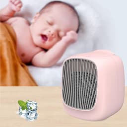 Draagbare Airco - Mini Koeler - Bureau Koeling - Water Mist Functie - Compact Ontwerp - Wit — thumbnail 2