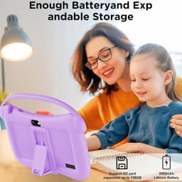 SnelShoppen - Kids Tablet 7 Inch Android voor Kinderen - Paars - WiFi, Bluetooth, Dubbele Camera, Ouderlijk Toezicht, 2GB RAM, 32GB ROM - Voor Jongen — thumbnail 4