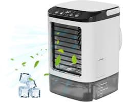 NordHaus Draagbare Luchtkoeler - Mini Airconditioner - Desktop Ventilator - 900 ml Waterreservoir - Wit — afbeelding 1