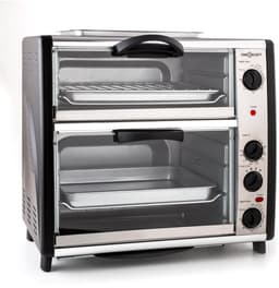 Klarstein Oven All-You-Can-Eat Dubbele Grill - 42L 2350W - Mini-Oven Bakoven met Draaispit - voor Keuken - Thermostaat Grillplaat Roosters - 2 Bakcompartimenten BBQ-Functie - Tafeloven — thumbnail 1
