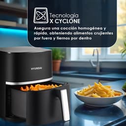 SnelShoppen - Air Fryer 7 Liter zonder Olie, 1800W, 10 Programma's, LED-Touchscreen, X-Cyclone Technologie, Zwart, Ideaal voor Keuken en Gezond Koken — thumbnail 2