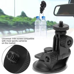 SnelShoppen - Auto Dashcam Bevestigingsbeugel, Draagbare Actiecamera Zuignap Auto Steun met Verstelbare Bal Hoofd, Voor Actiecamera, Universeel en Han — thumbnail 3