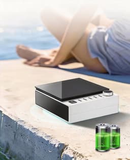 Draagbare CD-speler Bluetooth - 7-in-1 CD USB FM AUX Optisch - 4000mAh & 4,5 Uur Speeltijd - 2.0 Stereo & Retro Design - Voor Thuis, Kantoor & Kamperen — thumbnail 4