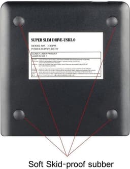Externe DVD Speler - Dvd-brander Dvd-rw station - Films Kijken - USB 3.0 en Type-C - 2 MB Cache - Zwart — thumbnail 4