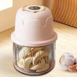 Elektrische Knoflook Hakker - Keukenmachine Mini - Snel Ingrediënten Snijden - Waterdicht Ontwerp - 350 ml - Roze — thumbnail 3