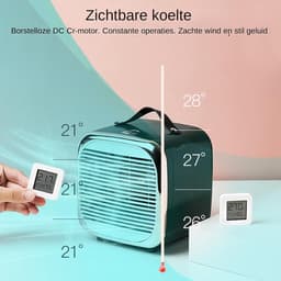 Ventilator Bureau - Persoonlijke Koeler - Comfortabele Luchtstroom - Stille Werking - 17 cm Hoog - Wit — thumbnail 3