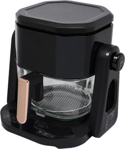 Heteluchtfriteuse - Luchtfriteuse - Gezond Koken - Glazen Reservoir - 45 liter - Zwart — thumbnail 1