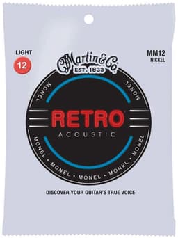 Martin Retro MM12 - Monel verzilverde .012 snarenset voor western gitaar — thumbnail 1