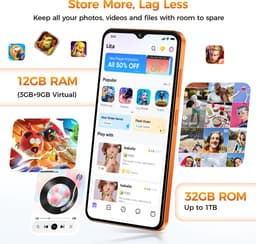 OUKITEL C17 Smartphone 4G-Android16-12 RAM-32 ROM/1TB-6.52 inch HD-5000mAh-13MP camera — thumbnail 2