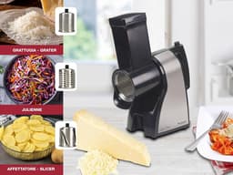 Elektrische Groentesnijder en Rasp - Keukenrasp Julienne Snijder - Ingrediënten Voorbereiden - 3 Roestvrijstalen Kegels - 16 Kilogram — thumbnail 3