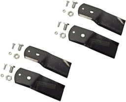 Messen 4 x 17 cm - Gecertificeerd Staal - Scherp en Uitgebalanceerd - Compatibel met Stiga - Set van 2 - Inclusief Schroeven en Moeren - Grasmaaierbladen — thumbnail 1