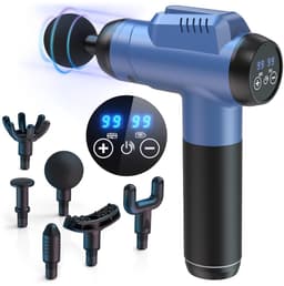 SnelShoppen - Massagepistool Deep Tissue voor spierontspanning, 99 snelheden, elektrisch handheld massageapparaat met 6 verwisselbare hoofden, Type-C — thumbnail 1
