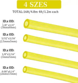 SnelShoppen - Premium Benzinebrandstofslang Set - 4 Verschillende Maten - PVC Brandstofslangen voor Kettingzaag, Grastrimmer, Bladblazer, Grasmaaier - — thumbnail 5