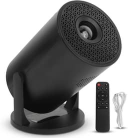 SnelShoppen - Draadloze Mini Projector 1080P met Bluetooth, 270° Verstelbaar voor Thuisbioscoop, Buiten, Laptop, Smartphone, TV Stick, 3.5mm Audio Jac — thumbnail 1