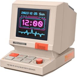 Divoom MiniToo Retro Bluetooth Speaker met 1,77 inch Pixelscherm – Wekker, Witte Ruis en Pixel Art — thumbnail 1