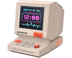 Divoom MiniToo Retro Bluetooth Speaker met 1,77 inch Pixelscherm – Wekker, Witte Ruis en Pixel Art