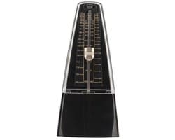 Klassieke mechanische metronoom - Metronoom voor drumstellen - Elektronische metronoom - Mechanische metronoom met instelbare snelheid voor muziekinstrumenten - ABS + kunststof stalen mechanisme - Universeel voor muziekinstrumenten - Zwart