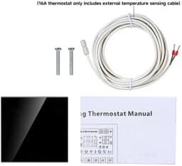 Digitale Thermostaat - Slimme Thermostaat Verwarmingsregelaar - Comfort Verwarmingsregeling - Touchscreen Display - 60 mm Installatieafstand - Zwart — thumbnail 2
