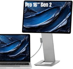SOTSU® FlipAction Pro 16 inch Gen 2 - Portable Monitor 2.5K - 120 Hz - Draagbare Monitor voor Laptop - Tweede Scherm Laptop - USB-C 65W, Mini HDMI & DisplayPort - 100% DCI-P3 - Aluminium - Granite Grey - Extra Scherm voor Laptop - Draagbaar scherm — thumbnail 1