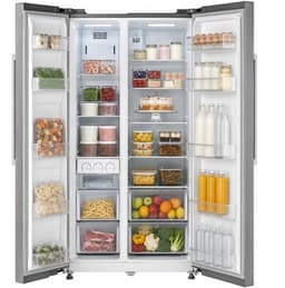 Heinner HSBS-M548NFINVXE++ American Side-by-Side Koelkast – 548 L – Total No Frost – Inverter Compressor – Energieklasse E – Touchbediening – Super Cooling – Super Freeze – Holiday-functie – Open-deur Alarm – RVS – 5 Jaar Garantie — thumbnail 3