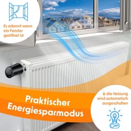 Slimme Radiatorthermostaat WiFi – App Bediening – Alexa & Google Assistant – 6 Adapters – Zwart — thumbnail 3