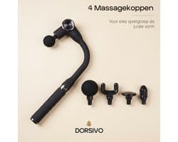 Dorsivo Pro - Massage Gun - Professioneel - Krachtige 3200 RPM Motor - Rug Massage - Massage Pistool - 4 Massage koppen