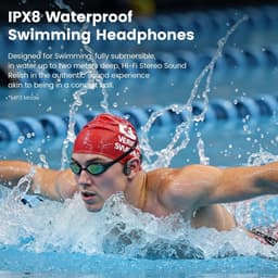 Namajunas - Bottransductie Open ear sporthoofdtelefoon - IPX8 Waterdicht Oortjes - 32 GB geheugen - Bone conduction headphone - Oordopjes draadloos - Sport Oordopjes - Zwart - voor sport, geschikt voor hardlopen, fietsen en zwemmen — thumbnail 4