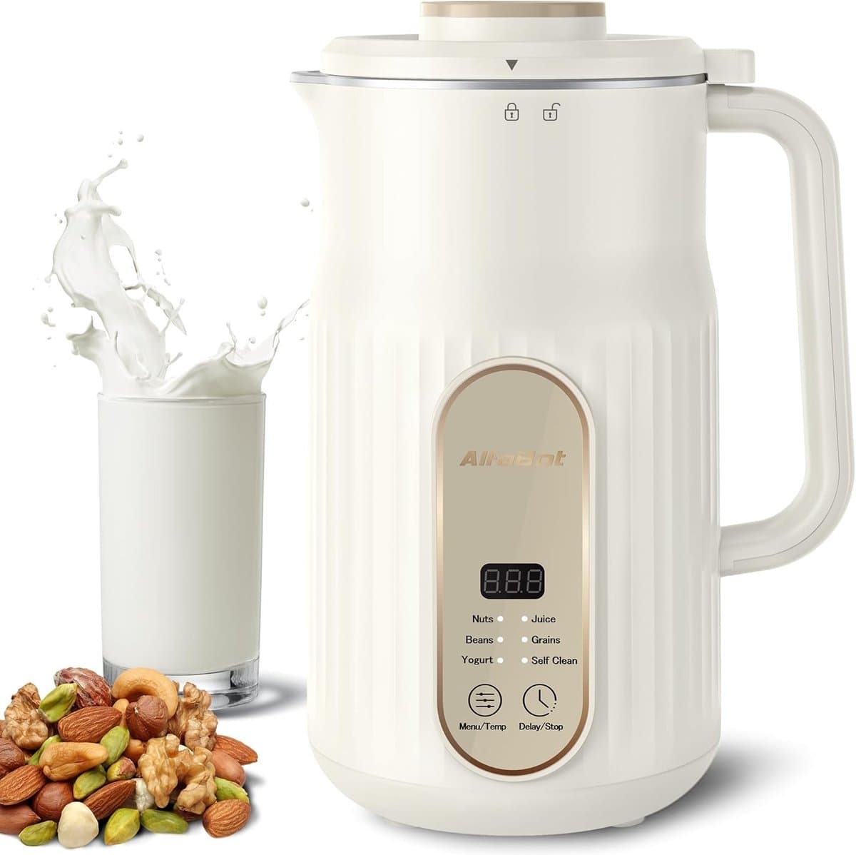 Automatische Amandelmelkmaker voor Zelfgemaakte Plantaardige Melk - 1000ml Capactiteit met Zelfreiniging — afbeelding 1