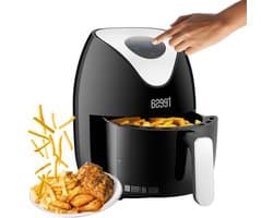 Digitale Airfryer - Hete Lucht Friteuse Vetvrij - Gezond Koken - Roestvrijstalen Reservoir - 18 Liter - Zwart