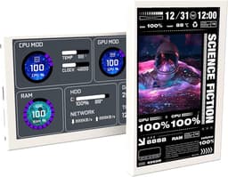 SnelShoppen - 5 Inch IPS USB Mini Scherm, Tweede Monitor voor Computerbehuizing met Temperatuurweergave, Type C Sub-Scherm met Beugel, 360 Graden Rota — thumbnail 1