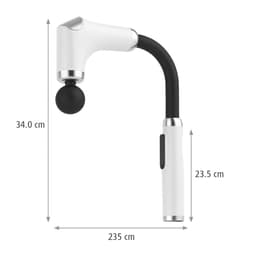 Nexxt Massage Gun Deep Rolling Massager met 4 Opzetstukken - Draadloos - Usb-c Oplaadbaar - Timer 15 Minuten - Wit — thumbnail 5