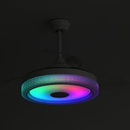 MIVRAY Plafondventilator Met Verlichting - 42 Inch - 3 ABS Bladen - Wit PC - Afstandsbediening - RGB Bluetooth Luidspreker — thumbnail 4