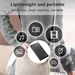 Externe Harde Schijf - Mobiele Opslag - Bestanden Opslaan - Supersnelle USB 3.0 - Tot 2 TB - Zwart — thumbnail 2