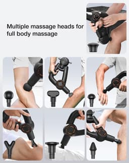 SnelShoppen - 3-in-1 Massage Gun - Diepe Weefselmassage - 16 mm Amplitude - Hoge Frequentie Vibration Therapie - Spier- en Skeletpijn Verlichting — thumbnail 4