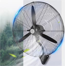 Industriële Wandventilator - Hoge Snelheid Ventilator - Ruimte Koelen - 120 Graden Zwenkfunctie - 55 cm - Grijs — thumbnail 1