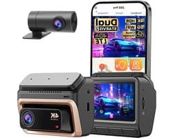 Auto Camera - Rijcamera - Veiligheid Onderweg - Dubbele STARVIS 2 - 4K+1080P - Zwart