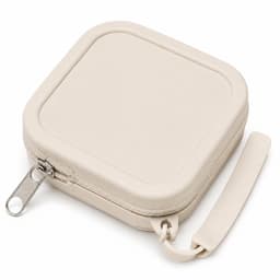 Siliconen Oordopjes Etui - Oortjes Opberghoesje met Rits - Voor Oortjes, Laadkabels, USB-kabels en Sleutels - Compacte Opbergcase 9 x 9 x 3 cm - Wit — thumbnail 1