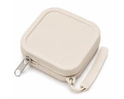 Siliconen Oordopjes Etui - Oortjes Opberghoesje met Rits - Voor Oortjes, Laadkabels, USB-kabels en Sleutels - Compacte Opbergcase 9 x 9 x 3 cm - Wit