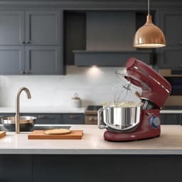 SP® Deegmachine - Kneedmachine - Mixer met Kneedhaak - Rood - 38cm x 32cm x 24cm — thumbnail 2