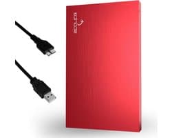 Externe Harde Schijf - Draagbare Opslag - Gegevens Back-up - Ultrasnelle USB 3.0 - 1 TB - Rood