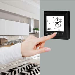 Wifi Thermostaat - Temperatuurregelaar Vloerverwarming - Energie Besparen - Spraakbesturing Compatibel - 16A - Zwart — thumbnail 4