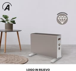 Convector Verwarming - Elektrische Kachel - Ruimte Verwarmen - Met Turbo Ventilator - 750-2000W - Grijs — thumbnail 4