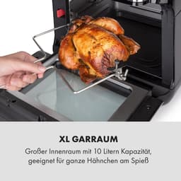 Heteluchtfriteuse - Airfryer XL - Gezond Frituren - 3D Verwarmingssysteem - 10 liter - Zilver — thumbnail 2