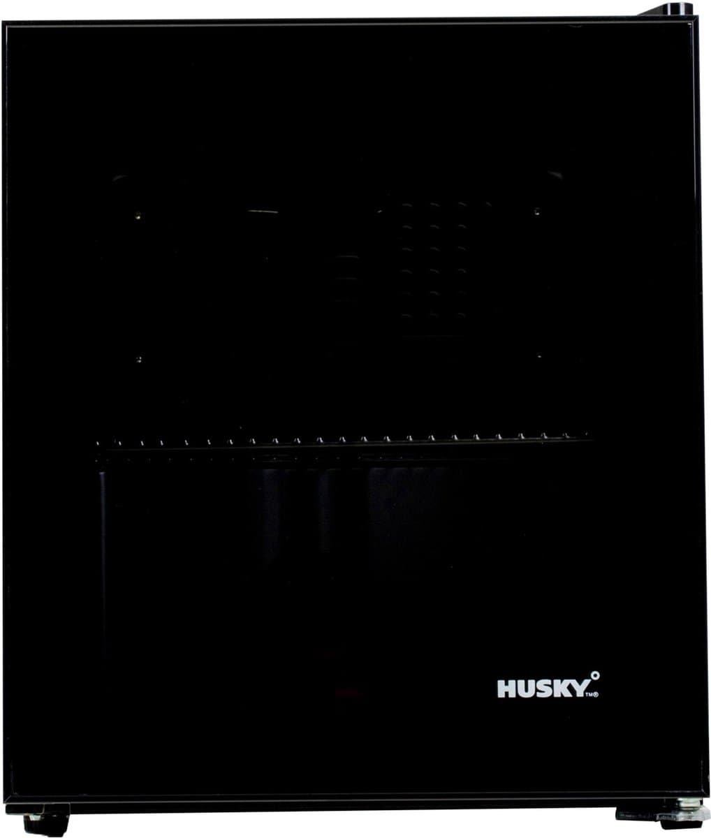 Husky KK50-BKCNS-BK-HU - Mini Koelkast - Met Glazen Deur - 48 Liter - Zwart — afbeelding 1