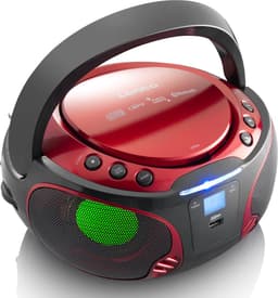 Lenco SCD-550RD - Draagbare radio met Bluetooth® en LED verlichting - Rood — thumbnail 2